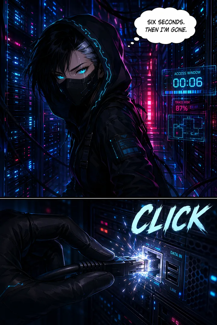The whole page: NULLGHOST, chapter 1, page 2.