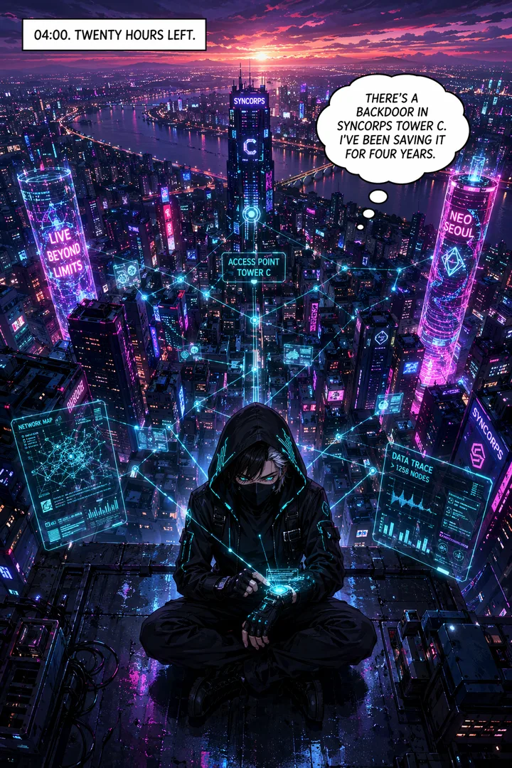 The whole page: NULLGHOST, chapter 3, page 1.