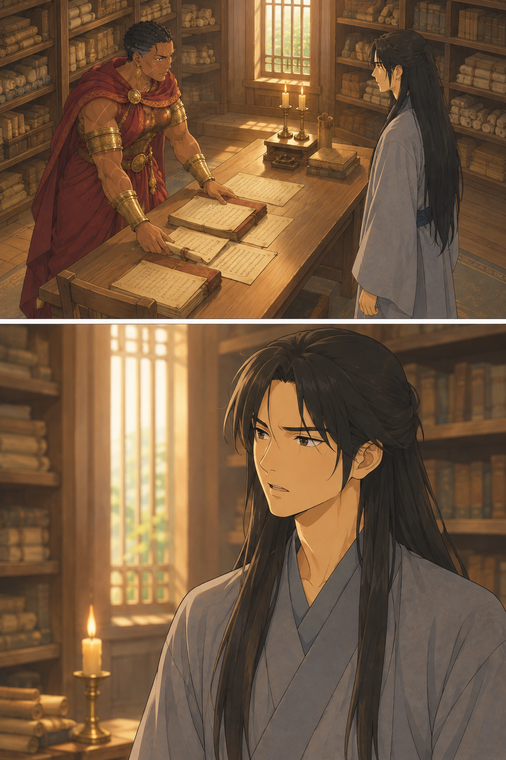 Shema confronts Kesh with the records.