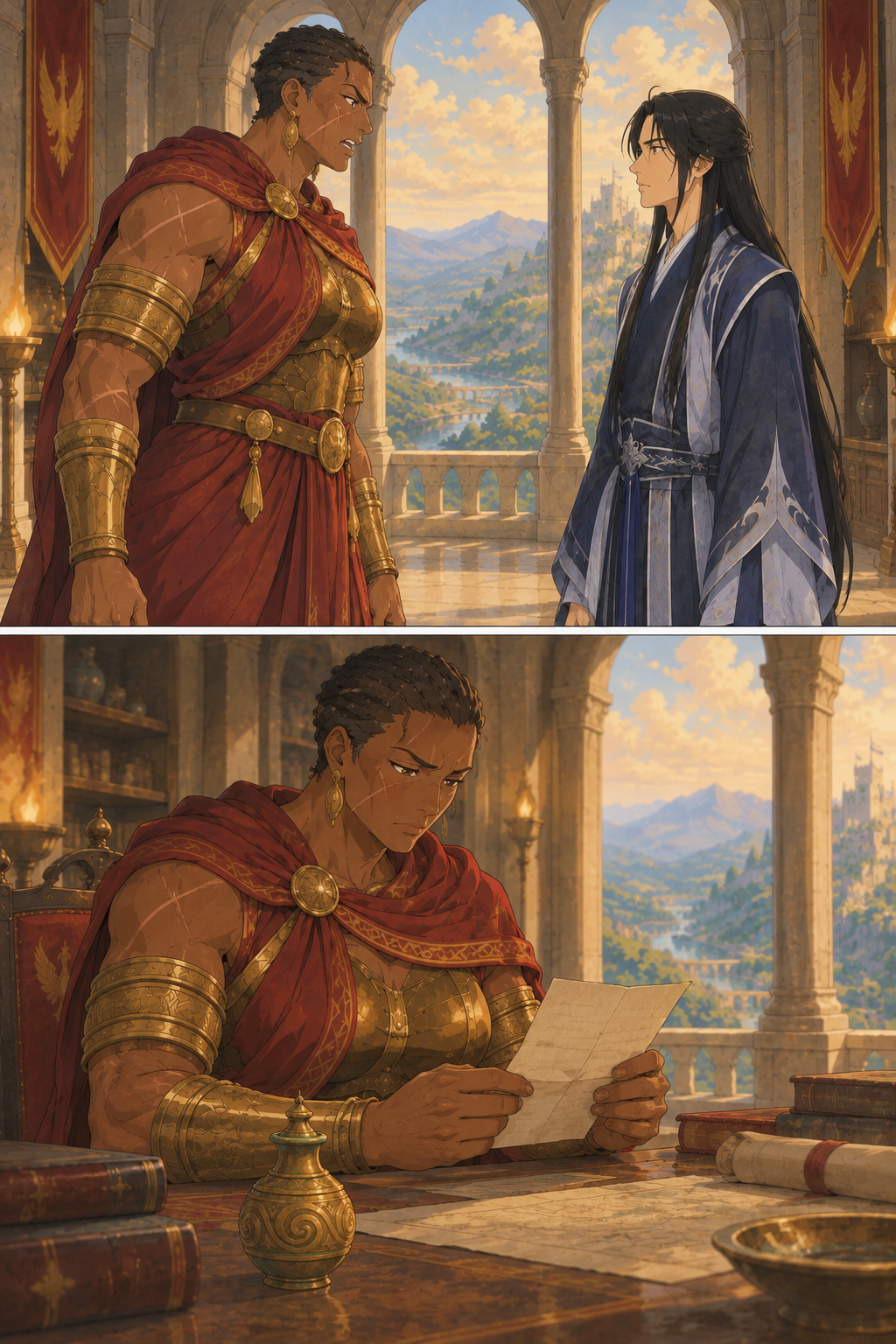 Captured, Kesh faces Shema; later she reads Domina's letter.