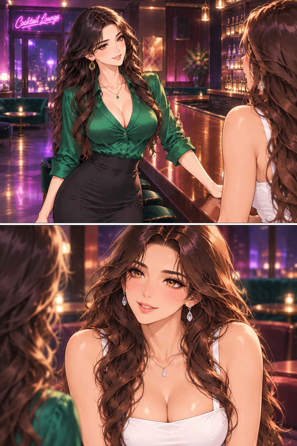 Poonam smiles at Mariya, a hint of an old friendship in her eyes, while Mariya returns the smile, a flicker of warmth breaking through her professional shell.