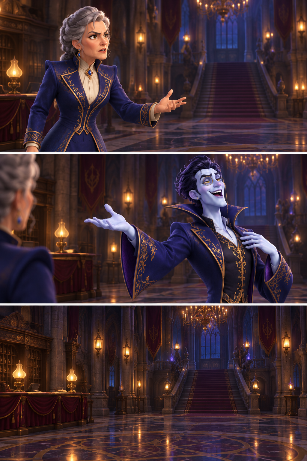 Katherine tries to intervene and stop the madness. Abaddon dismisses her with a flourish, convinced of his 'royal' mandate.