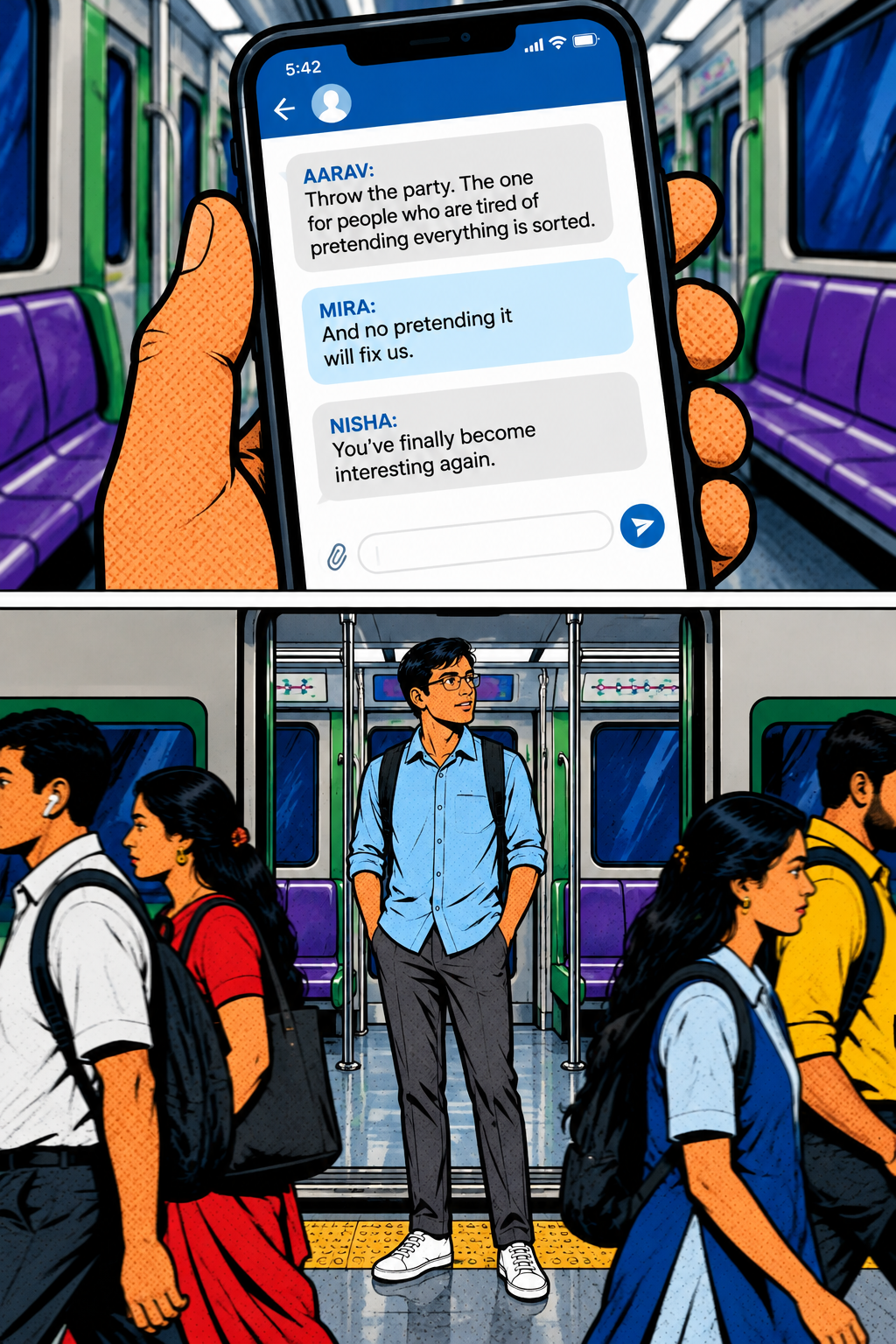 Rules agreed; he gets off at his stop.
