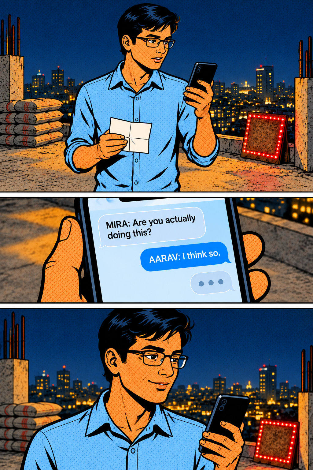 Text exchange with Mira.