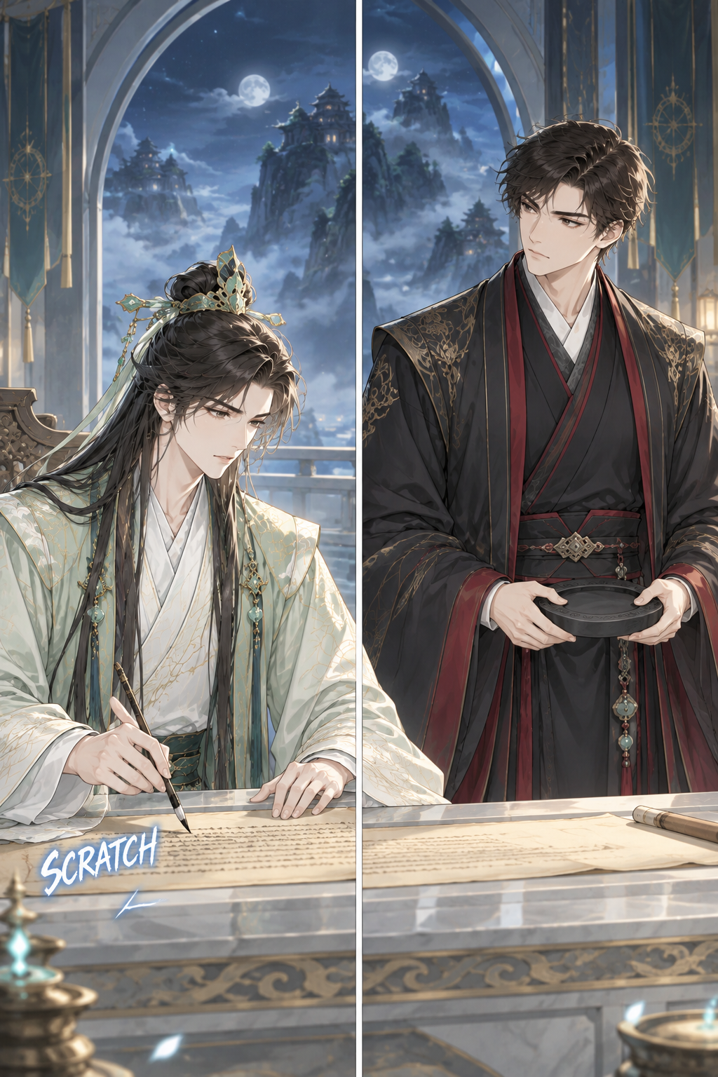 The team is deep into the translation. Klein is focused on the nuance of Roselle's despair. Alger remains a steady, silent anchor, ensuring the meticulous pace is maintained.