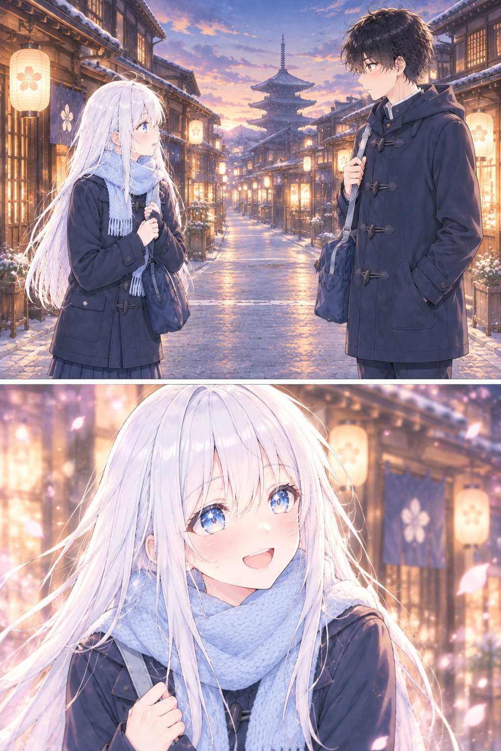 At their usual crossroads, Aika invites him to dinner.